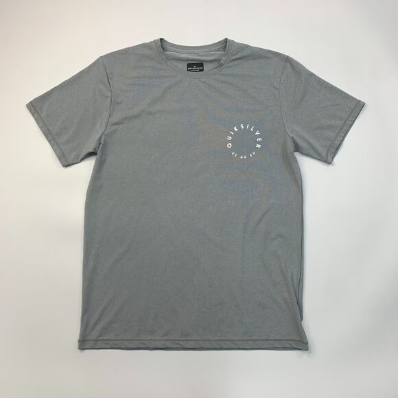 Quiksilver T Shirt Mens S Small Gray Short Sleeve Moisture Wicking Stretch Tee - Picture 3 of 11
